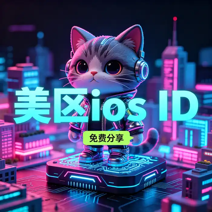 美区ID账号与全球数字应用生态相关的宽幅科技主题图片